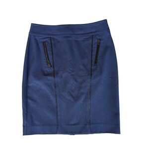 Ann Taylor Women's Navy Blue Pencil Cut Mini Skirt Size 4